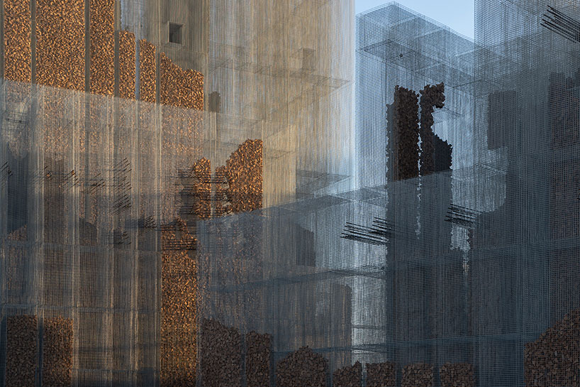 edoardo tresoldi + studio studio studio's wire mesh architectural fortress in saudi arabia