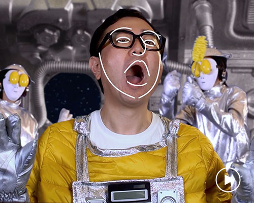yuri suzuki's holiday card for pentagram makes music with your face