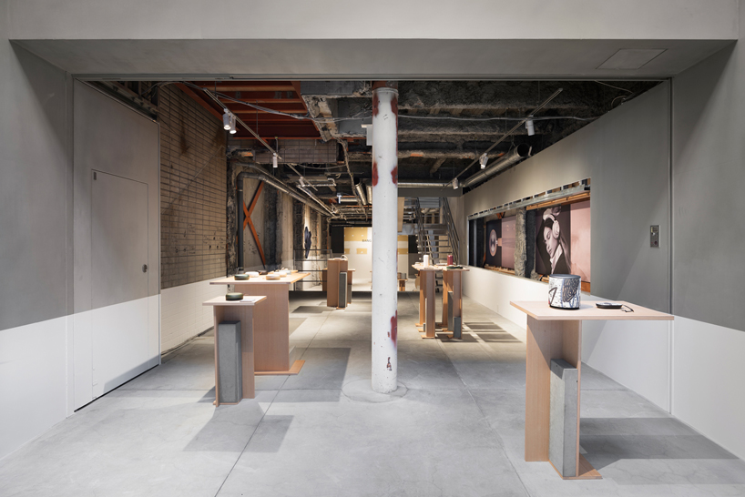 yusuke seki recycles used timber to create the bang & olufsen pop-up store in kyoto designboom