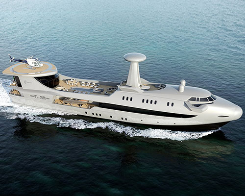 230-feet, jumbo jet-like codecasa superyacht cruises towards production