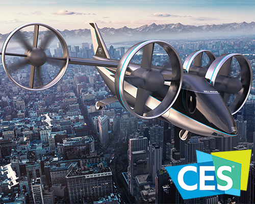full scale design of bell nexus air taxi 4EX concept at CES