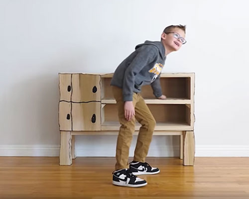 dad turns his 6-year-old son's drawing into real piece of furniture