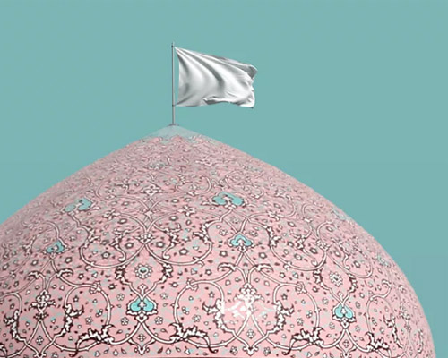 mohammad hassan forouzanfar raises a white flag across world heritage sites in iran