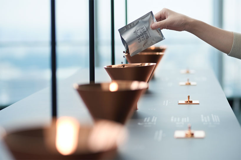 nendo designs an almost fully-automated cafe called gacha gacha coffee - 3