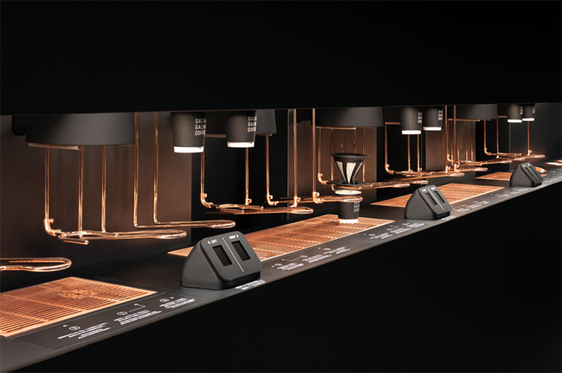 nendo designs an almost fully-automated cafe called gacha gacha coffee - 6