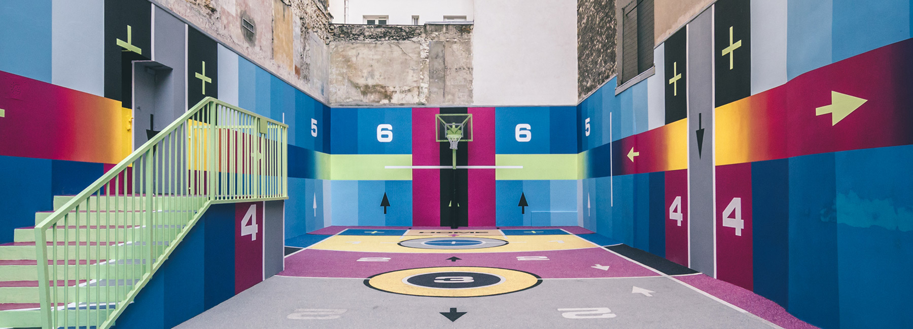 pigalle basketball court in paris gets 2020 refresh with gaming