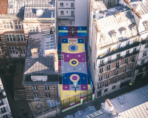 pigalle basketball court in paris gets 2020 refresh with gaming-inspired graphics