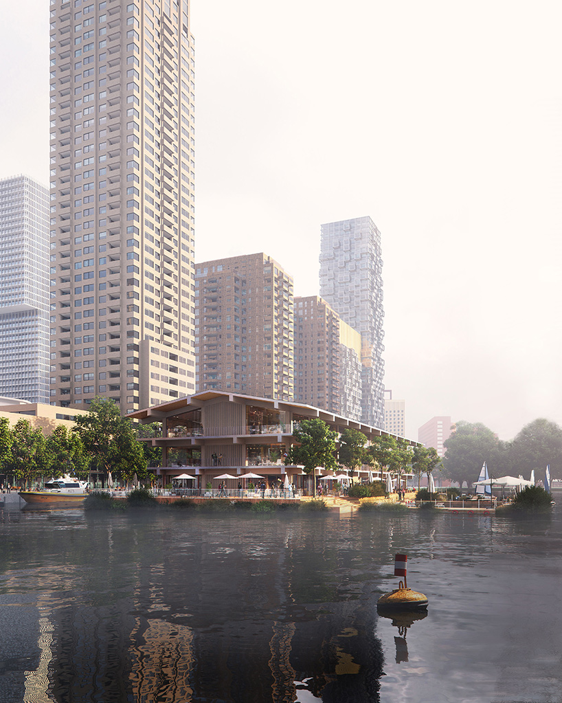 powerhouse floating timber office building