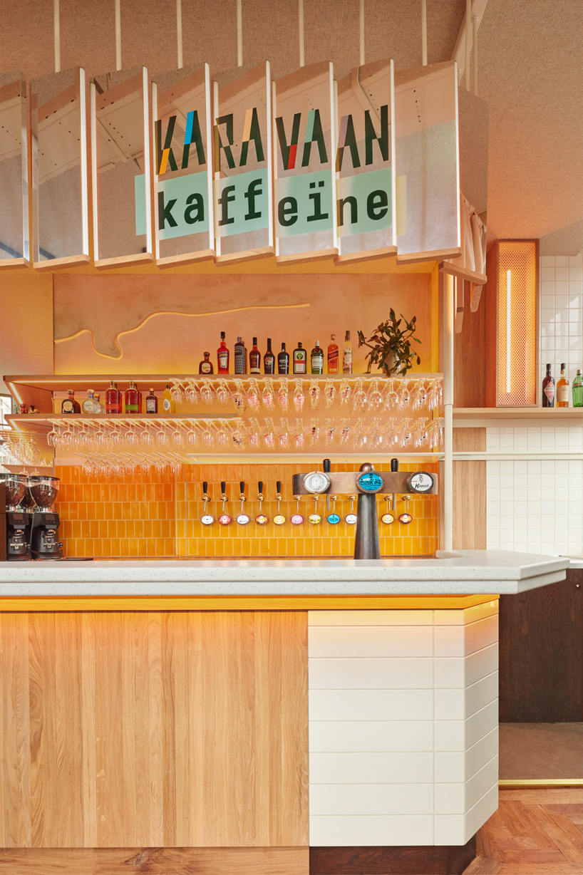 studio modijefsky combines material + color landscapes into 'karavaan' in amsterdam west