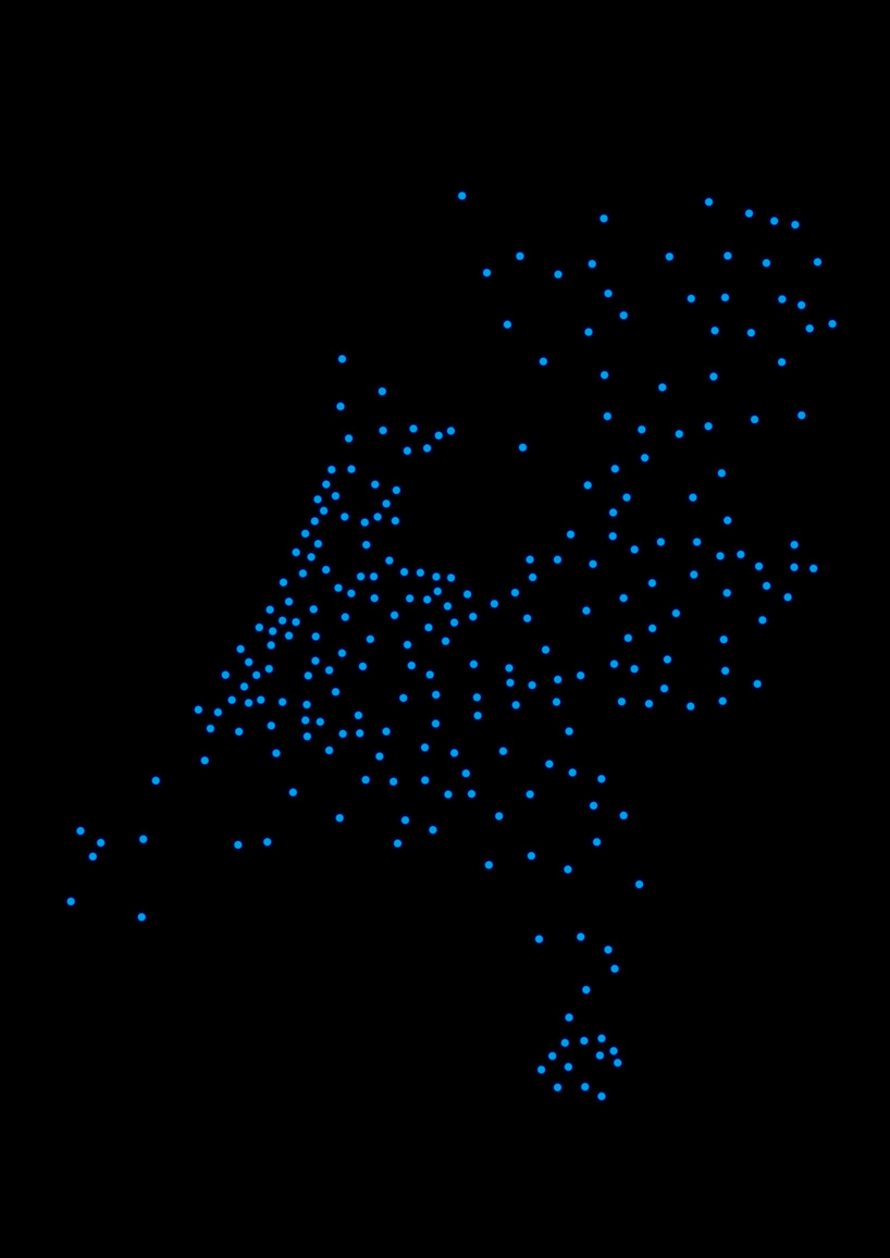 studio roosegaarde holocaust monument lights rotterdam with 104,000 luminescent stones