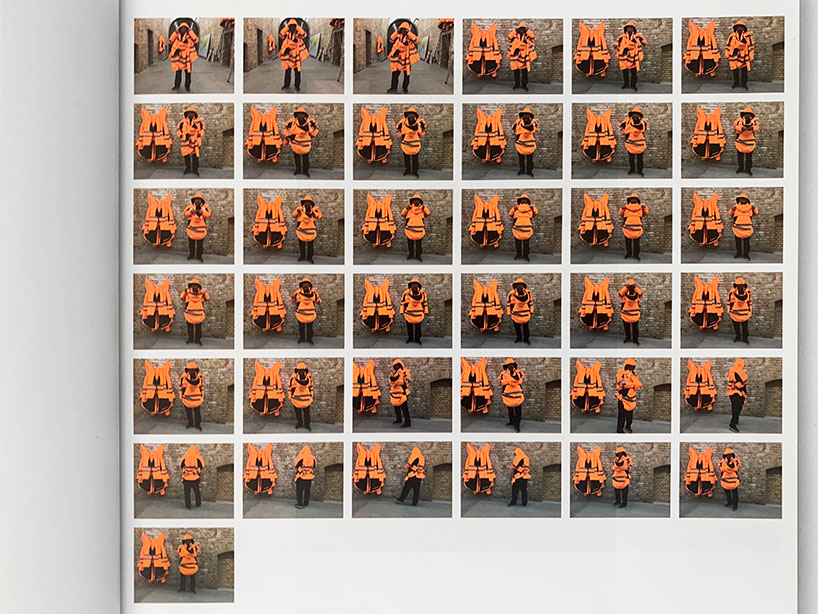 ai weiwei makes DIY sculpture with HORNBACH: safety jackets zipped the other way - 11
