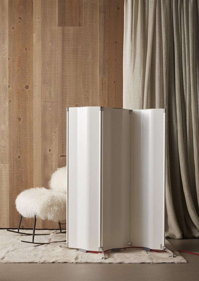 tubes radiatori + alberto meda present electric origami radiator that doubles as room divider