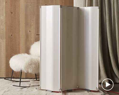tubes radiatori + alberto meda present electric origami radiator that doubles as room divider