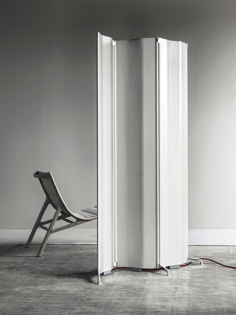 tubes radiatori + alberto meda present electric origami radiator that doubles as room divider
