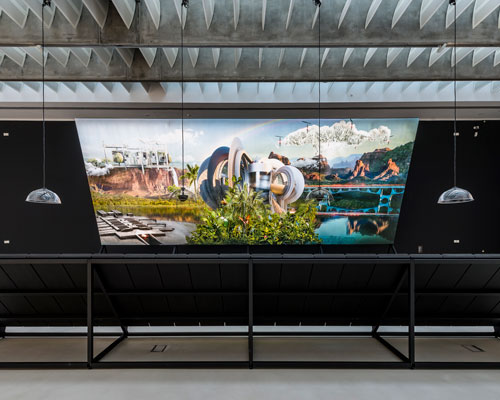 konstantin grcic generates fantastical landscape with alcantara at MAXXI