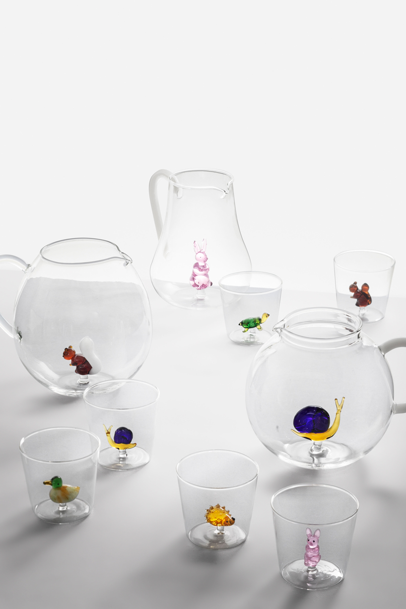 cute creatures inhabit alessandra baldereschi's animal farm glassware collection designboom