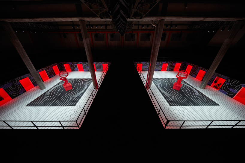 AMO designs graphic piazzas for prada 2020 fall/winter womenswear show - 2