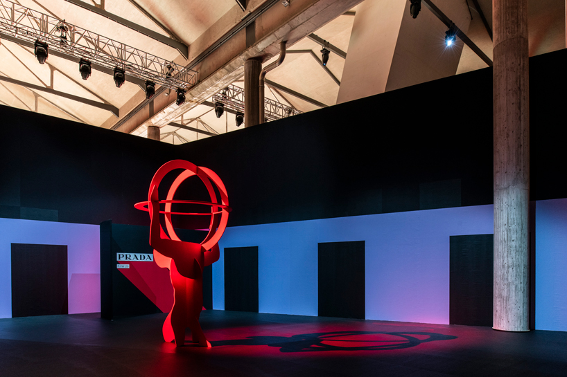 AMO designs graphic piazzas for prada 2020 fall/winter womenswear show - 1