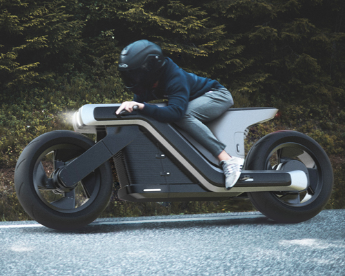 striking form lines the body of the electric Z-motorcycle concept