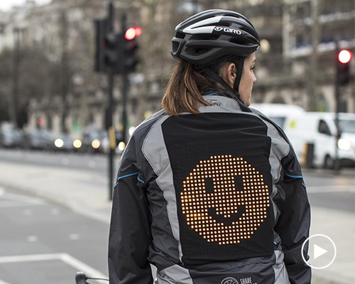 ford creates 'emoji jacket' that lets cyclists share their moods with drivers