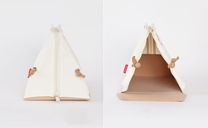 the hedgehog carry house is a portable, tent-shaped home for your spinny pet