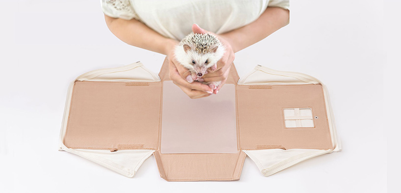 the hedgehog carry house is a portable, tent-shaped home for your spinny pet