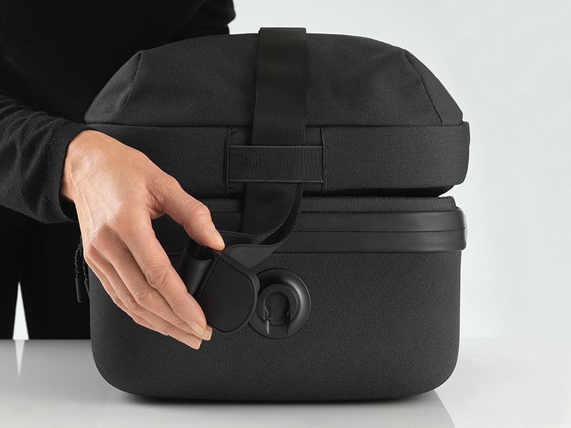 hop by LAYER x ODA is a modular bag that transitions from office to airport designboom