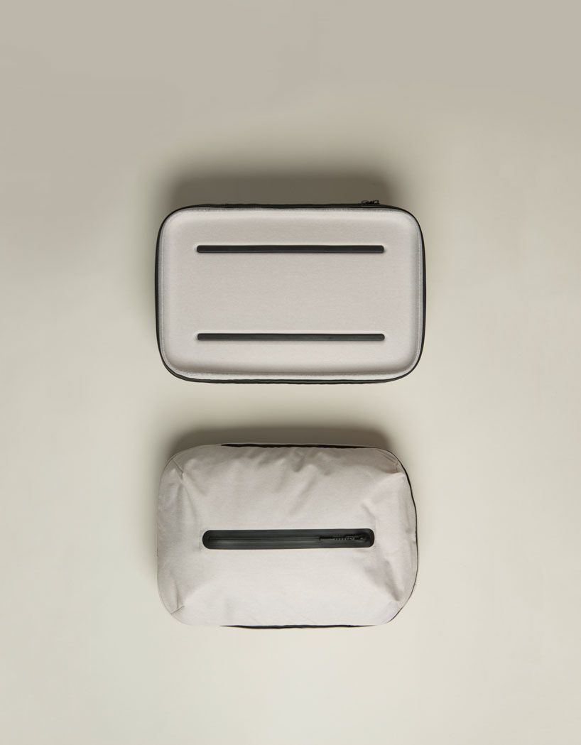 hop by LAYER x ODA is a modular bag that transitions from office to airport designboom