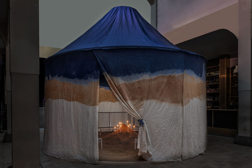 massproductions' bell tent installation at stockholm design week asks visitors to slow down