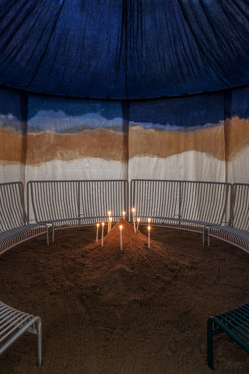massproductions' bell tent installation at stockholm design week asks visitors to slow down