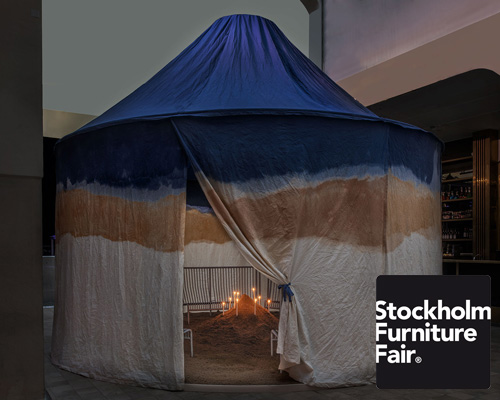 massproductions' bell tent installation at stockholm design week asks visitors to slow down