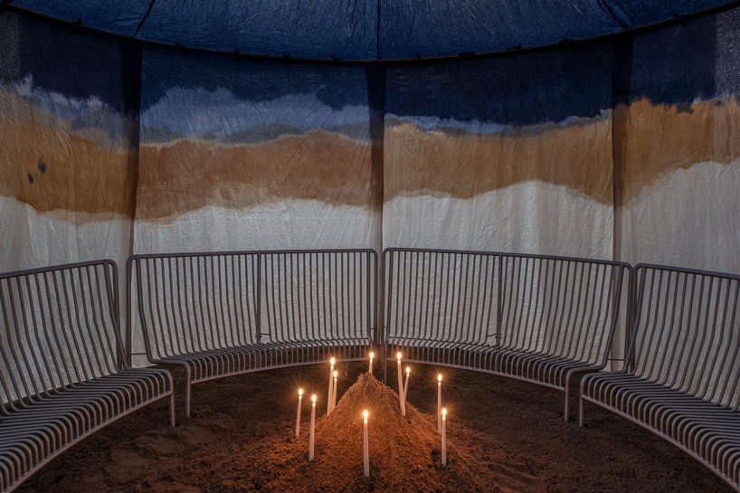 massproductions' bell tent installation at stockholm design week asks visitors to slow down