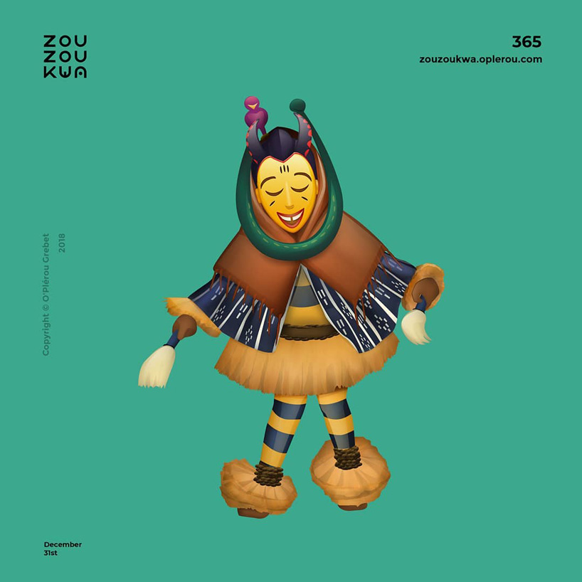 o’plérou grebet designs 'african emojis' to reflect the culture of his country