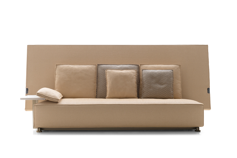 philippe starck's outdoor collection for B&B italia features large canvas-style backrests