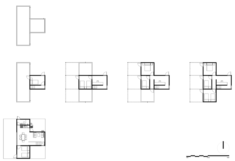 two pink adobe volumes form PPAA's prototype for social housing project in mexico designboom