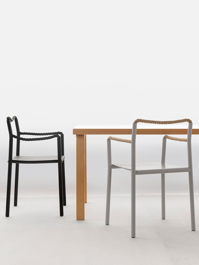ronan & erwan bouroullec's rope chair for artek encourages creativity in posture