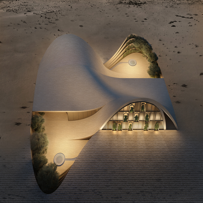 team group sunken courtyard