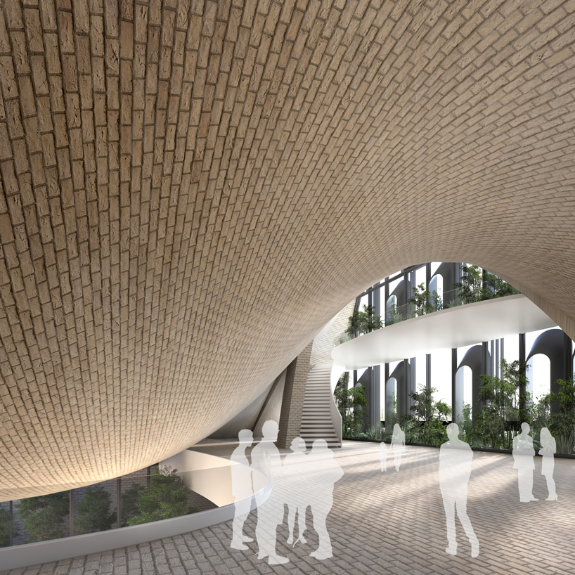 team group sunken courtyard