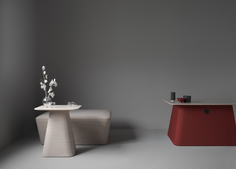 teruhiro yanagihara draws from japanese stone gardens in 'osaka'collection for OFFECCT