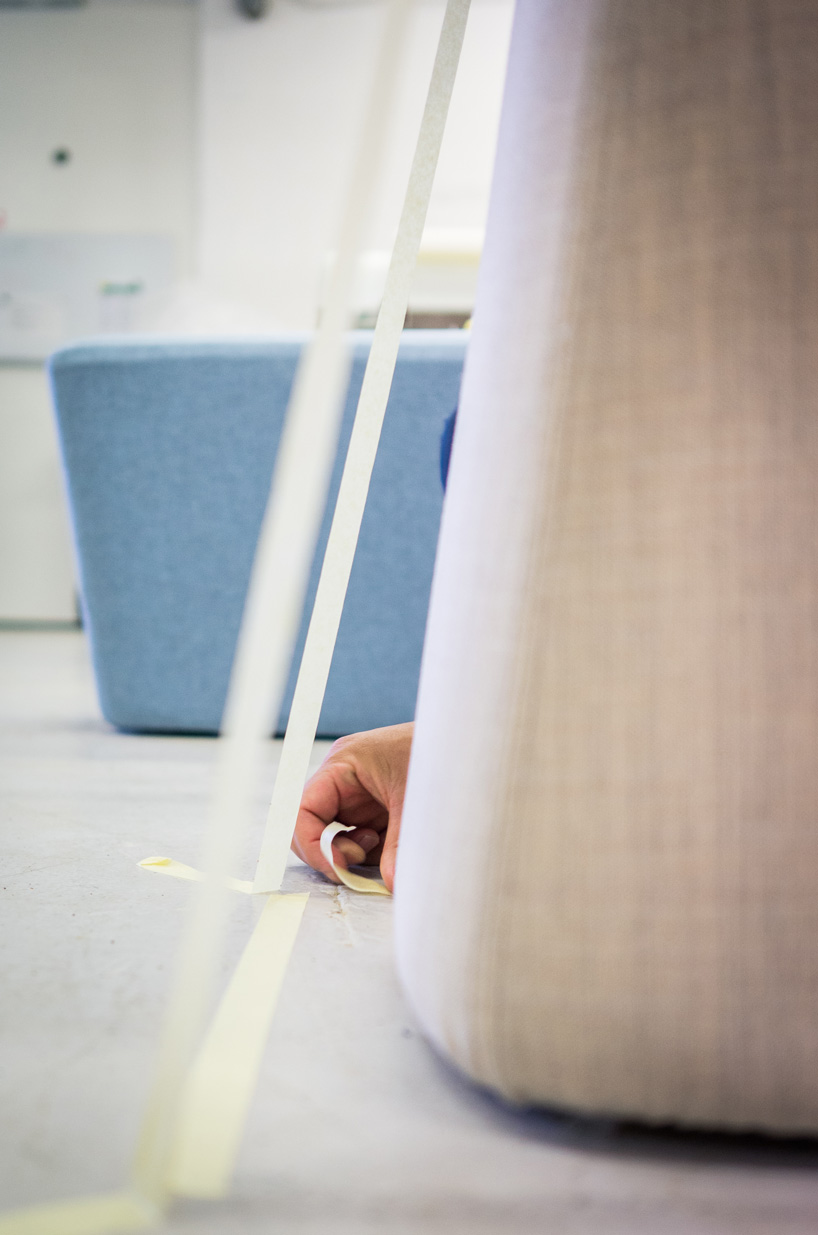 teruhiro yanagihara draws from japanese stone gardens in 'osaka'collection for OFFECCT