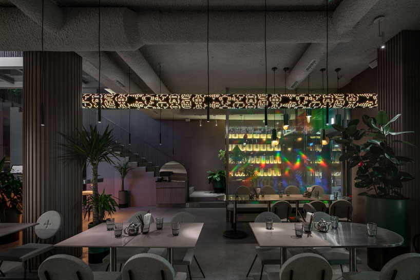 YOD brings the liveliness of chinese streets to restaurant interior in kiev designboom