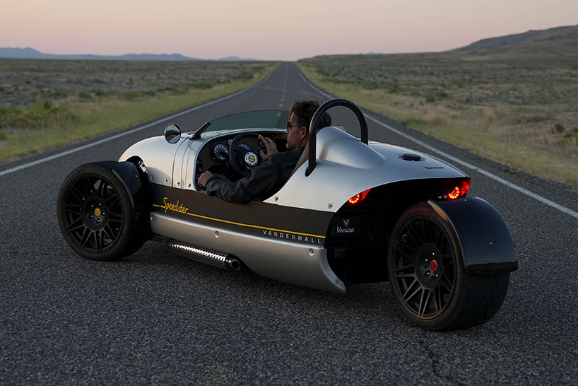 the vanderhall venice GT is a half car, half motorcycle nostalgic roadster - 2