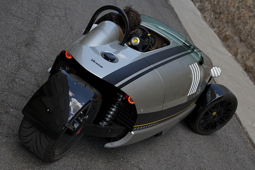 the vanderhall venice GT is a half car, half motorcycle nostalgic roadster - 6