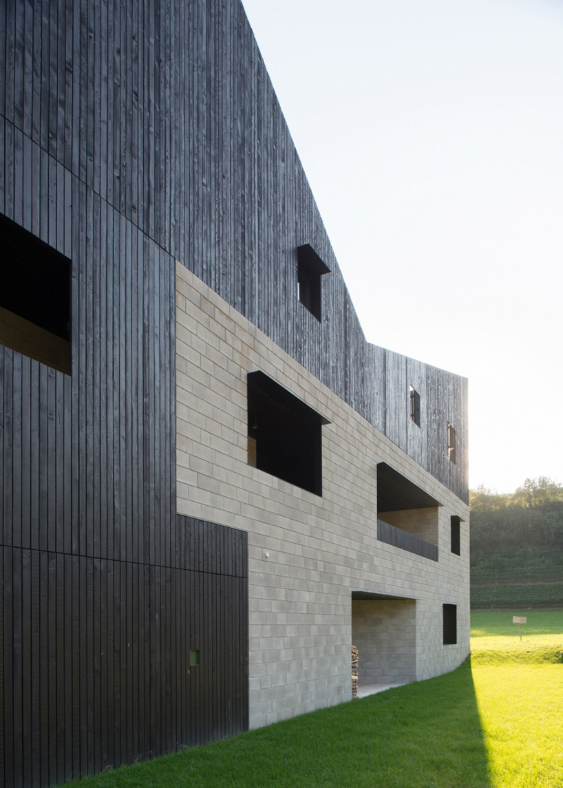 bergmeisterwolf architekten tops house with roof resembling the mountains of northern italy