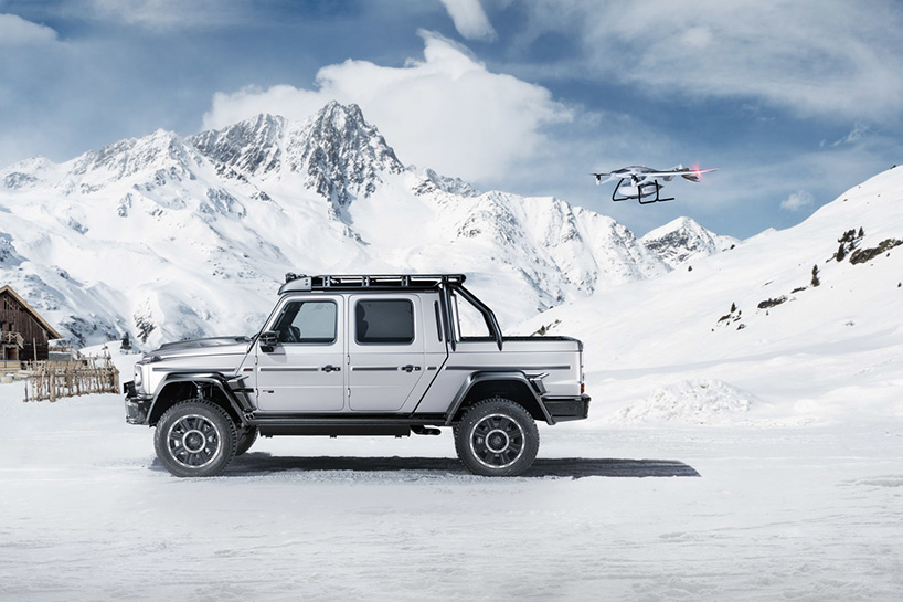 the brabus 800 adventure XLP is a mercedes-AMG G63 turned into powerful pickup truck