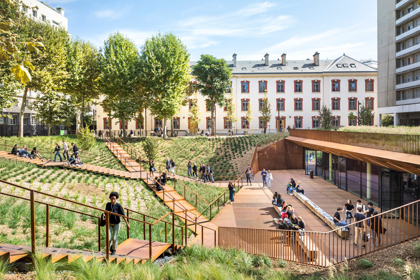 chartier dalix transforms a former military barracks into a university campus in paris designboom