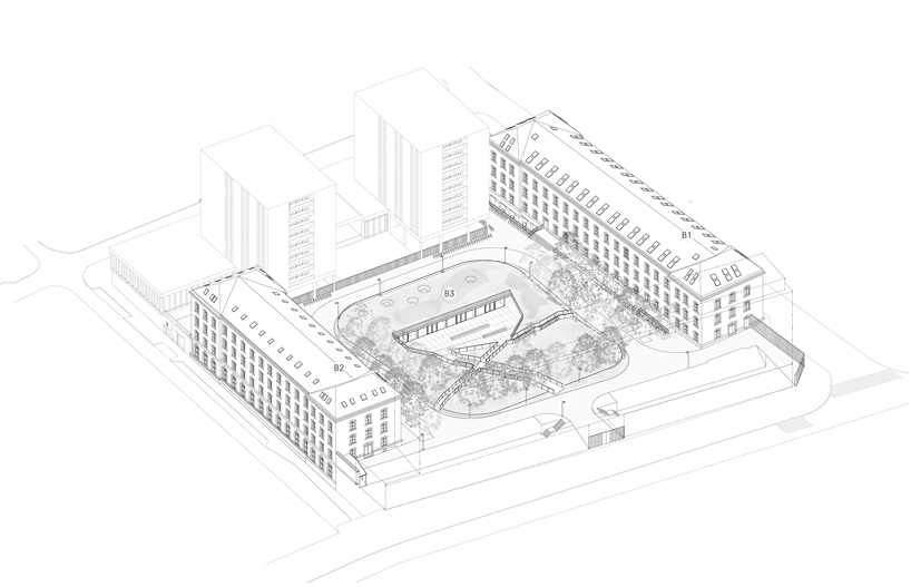 chartier dalix transforms a former military barracks into a university campus in paris designboom