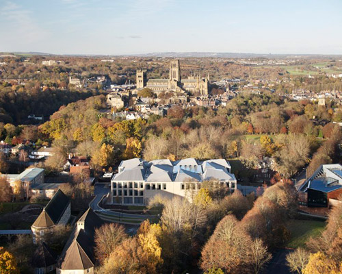 asymetric pyramids cap faulknerbrown’s new building in durham university in england
