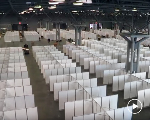 javits center transformed to fight COVID-19 in NYC, while hospital pops up in central park