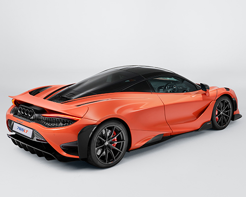 mclaren 765LT debuts supercar with long, technical, laser cut rear